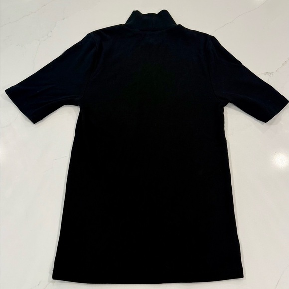 LOFT Ribbed Mock Neck Top Black - Picture 7 of 7
